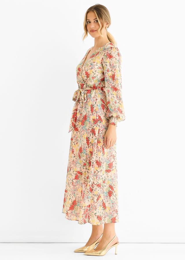 Gini London Gini London Women's Multi Jacquard Chiffon Midi Dress - 3