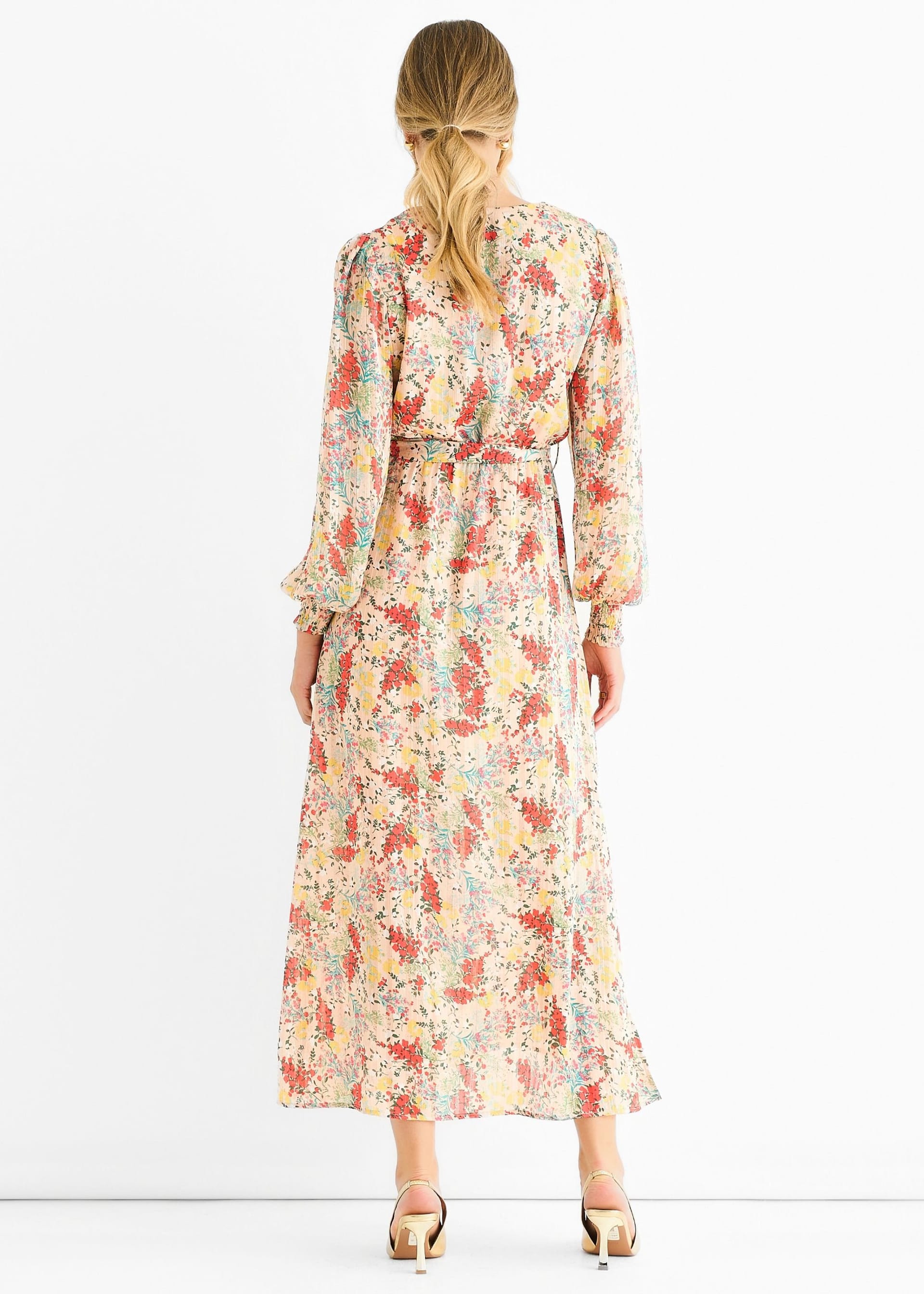 Gini London Gini London Women's Multi Jacquard Chiffon Midi Dress - 4