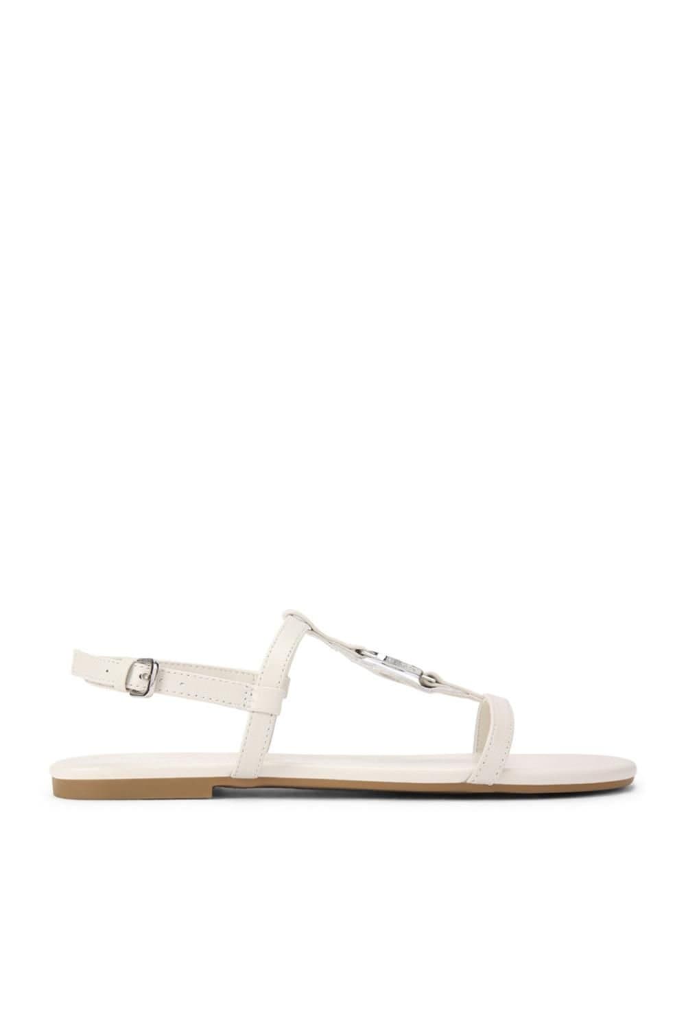 Kurt Geiger London Kurt Geiger London Women's 'Bromley Flat Sandal' Leather Sandals in Cream