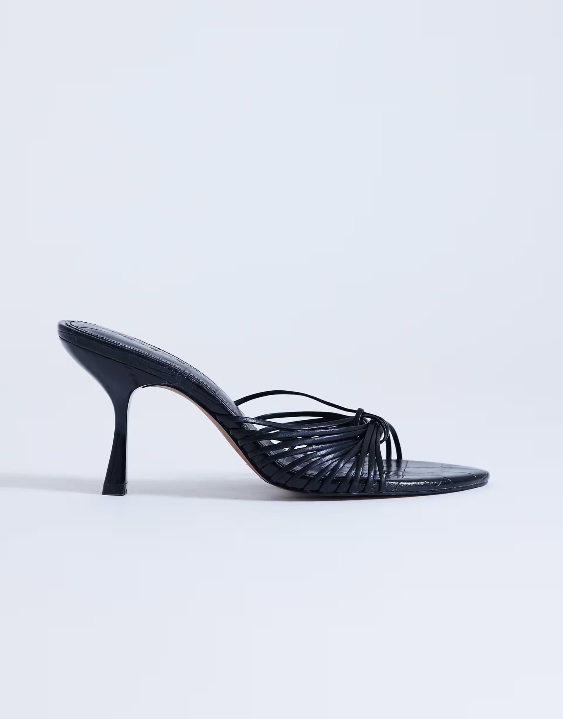 ASOS ASOS Black Strappy Mule High Sandal