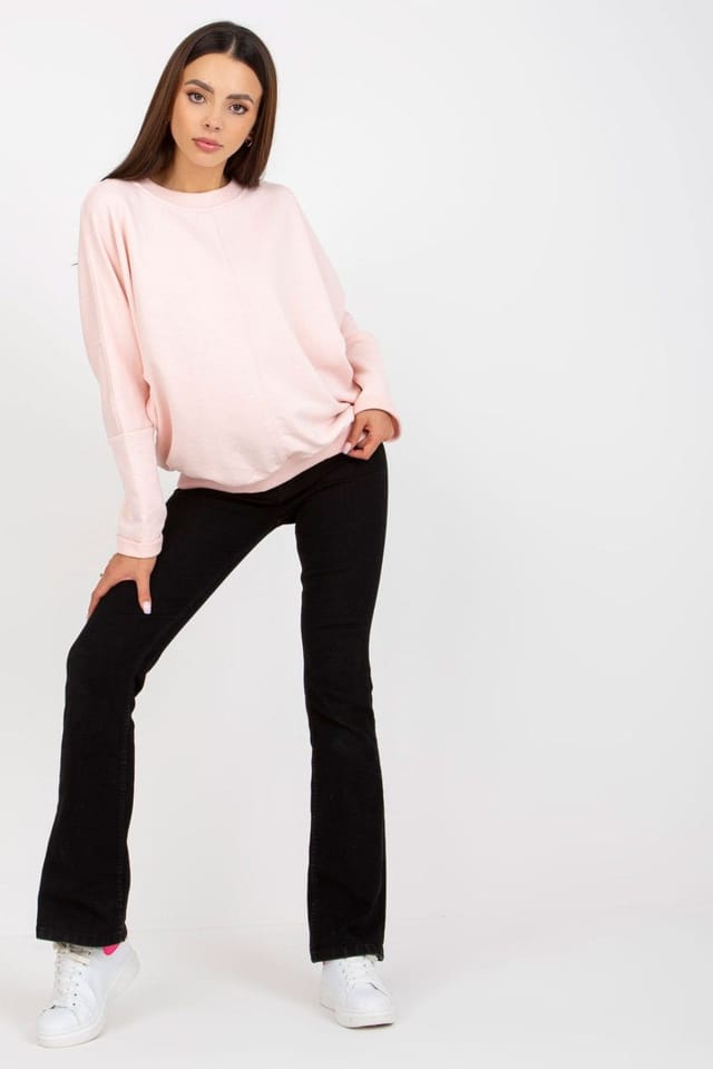 Love Lace Love Lace Women's Loose Fit Long Sleeve Sweatshirt in Pink - 2