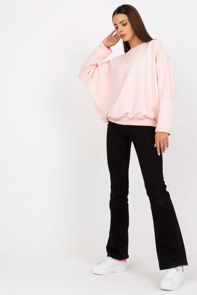 Love Lace Love Lace Women's Loose Fit Long Sleeve Sweatshirt in Pink - 3