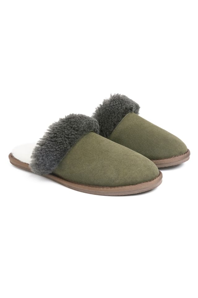 Celtic & Co Celtic & Co Men's British Shearling Mules in Olive - 3
