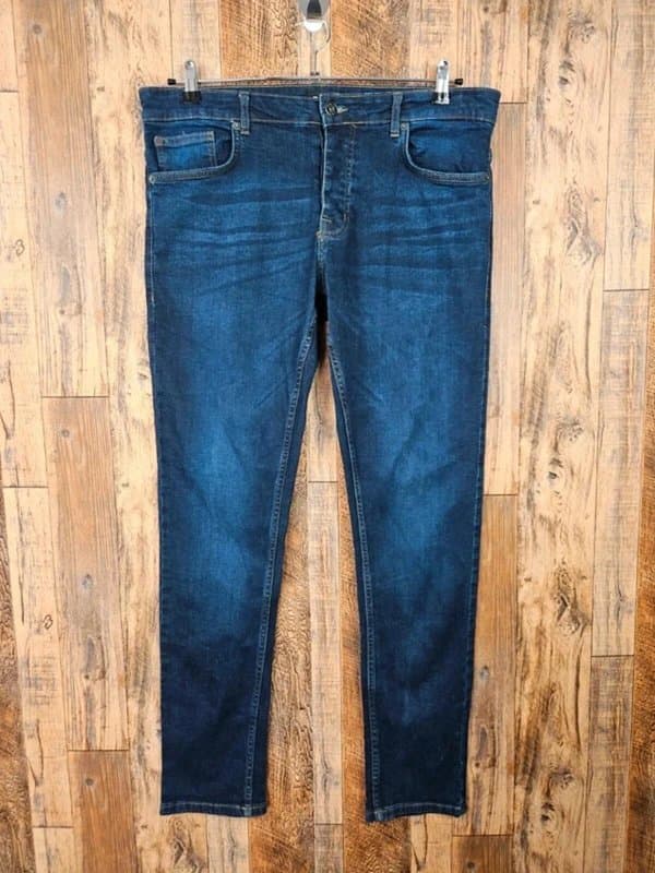 Bench Bench Slim Jeans Dark Blue - Mens Stretch Denim 34W 32L