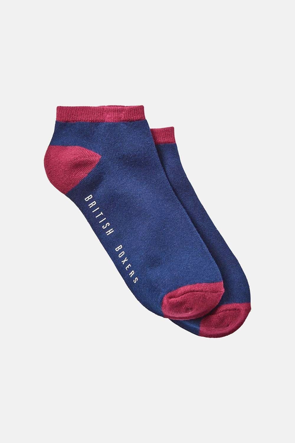 British Boxers British Boxers Men's Three-Pair "Ankle" Sock Gift Box in Dark Blue - 4