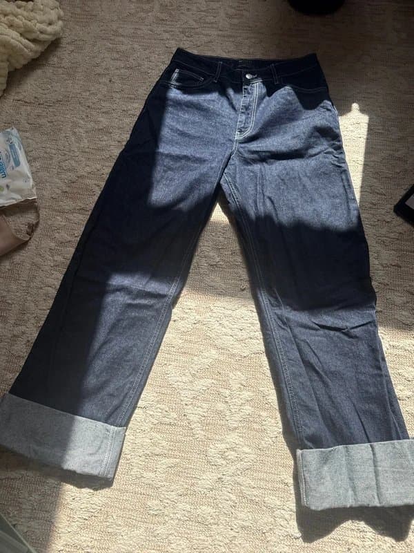 ASOS Design Deep indigo turnover jeans