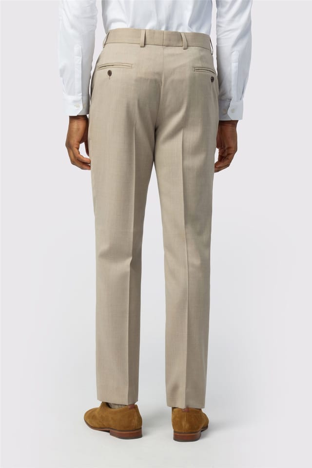 Ted Baker Ted Baker Men's Flat Fronted Tailored Suit Trousers in Light Sand - 2