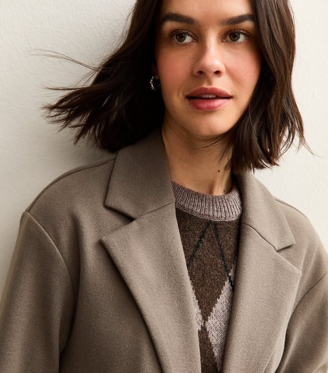 New Look Women's Mink Open Front Longline Coat New Look - 2