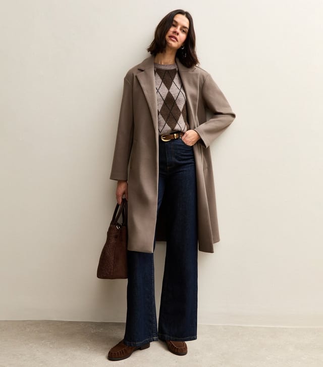 New Look Women's Mink Open Front Longline Coat New Look - 3