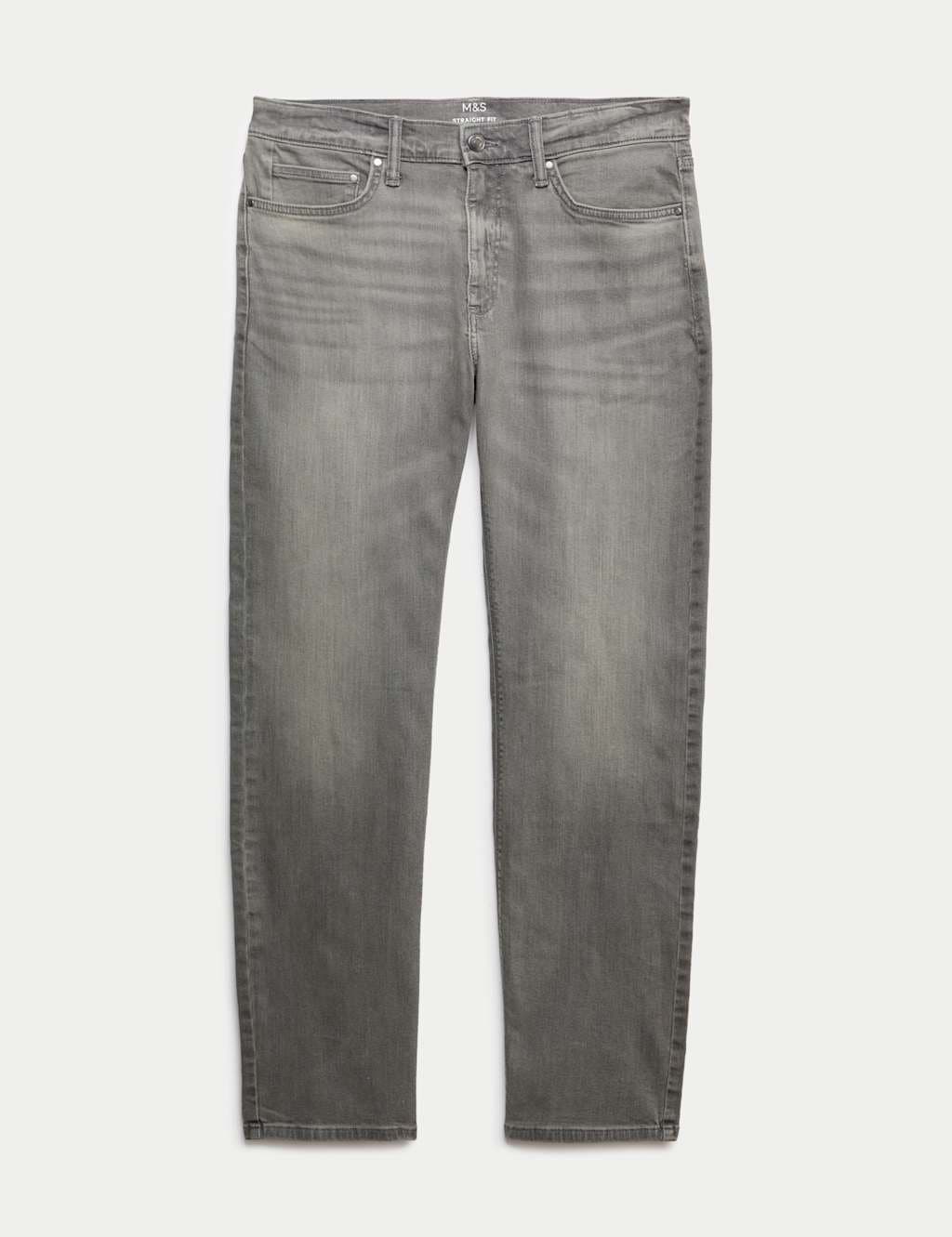 Marks & Spencer M&S Straight Fit Stretch Jeans Mid Grey
