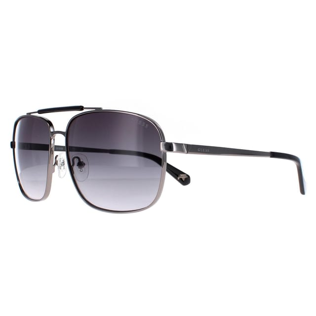 Guess Guess Men's Aviator Shiny Gunmetal Smoke Gradient GU5210 in Grey - 2
