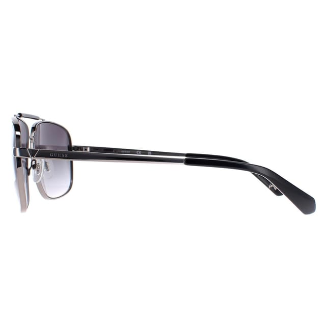 Guess Guess Men's Aviator Shiny Gunmetal Smoke Gradient GU5210 in Grey - 3