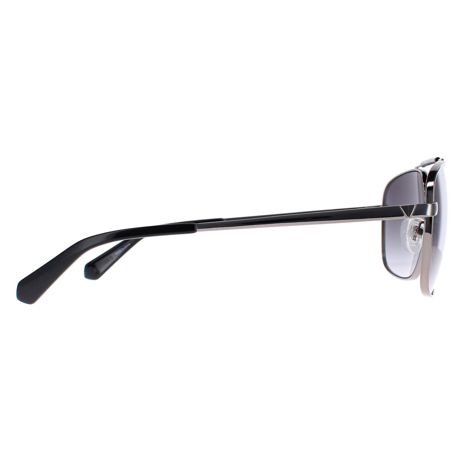 Guess Guess Men's Aviator Shiny Gunmetal Smoke Gradient GU5210 in Grey - 4