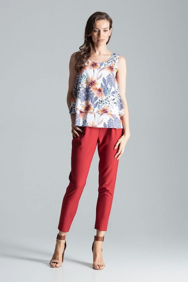Love Lace Love Lace Women's Sleeveless Double Layer Patterned Blouse - 2