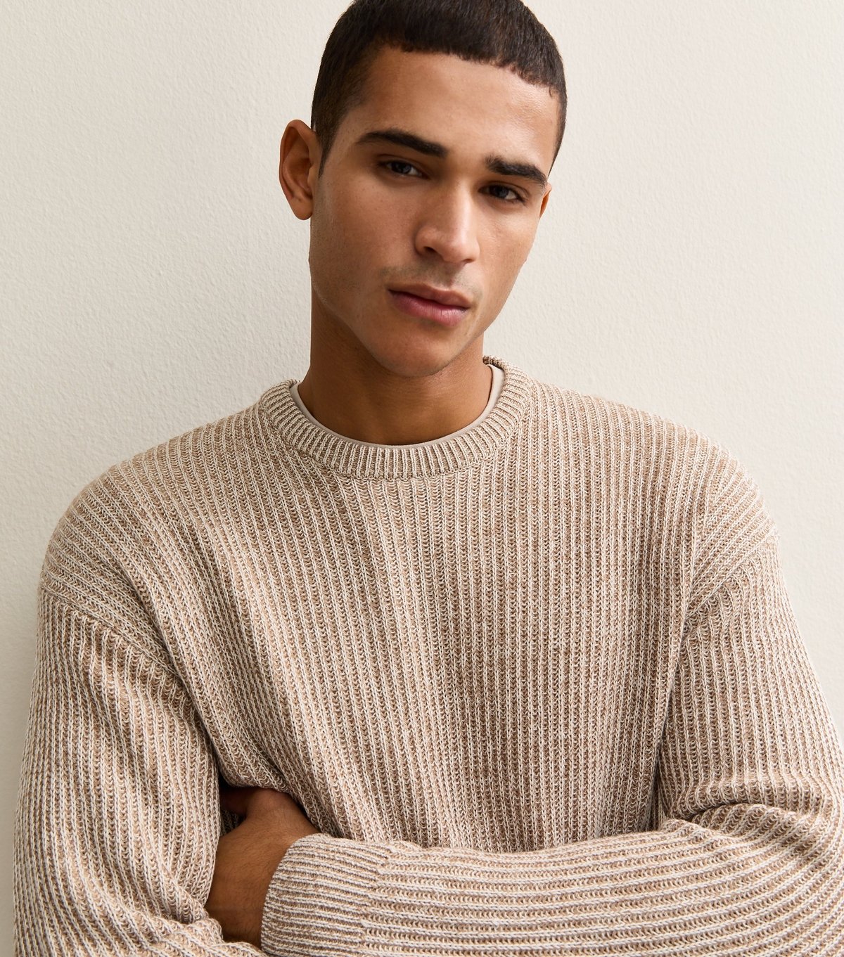 Only and Sons Men's Cream Cable Knit Jumper Only and Sons New Look - 2