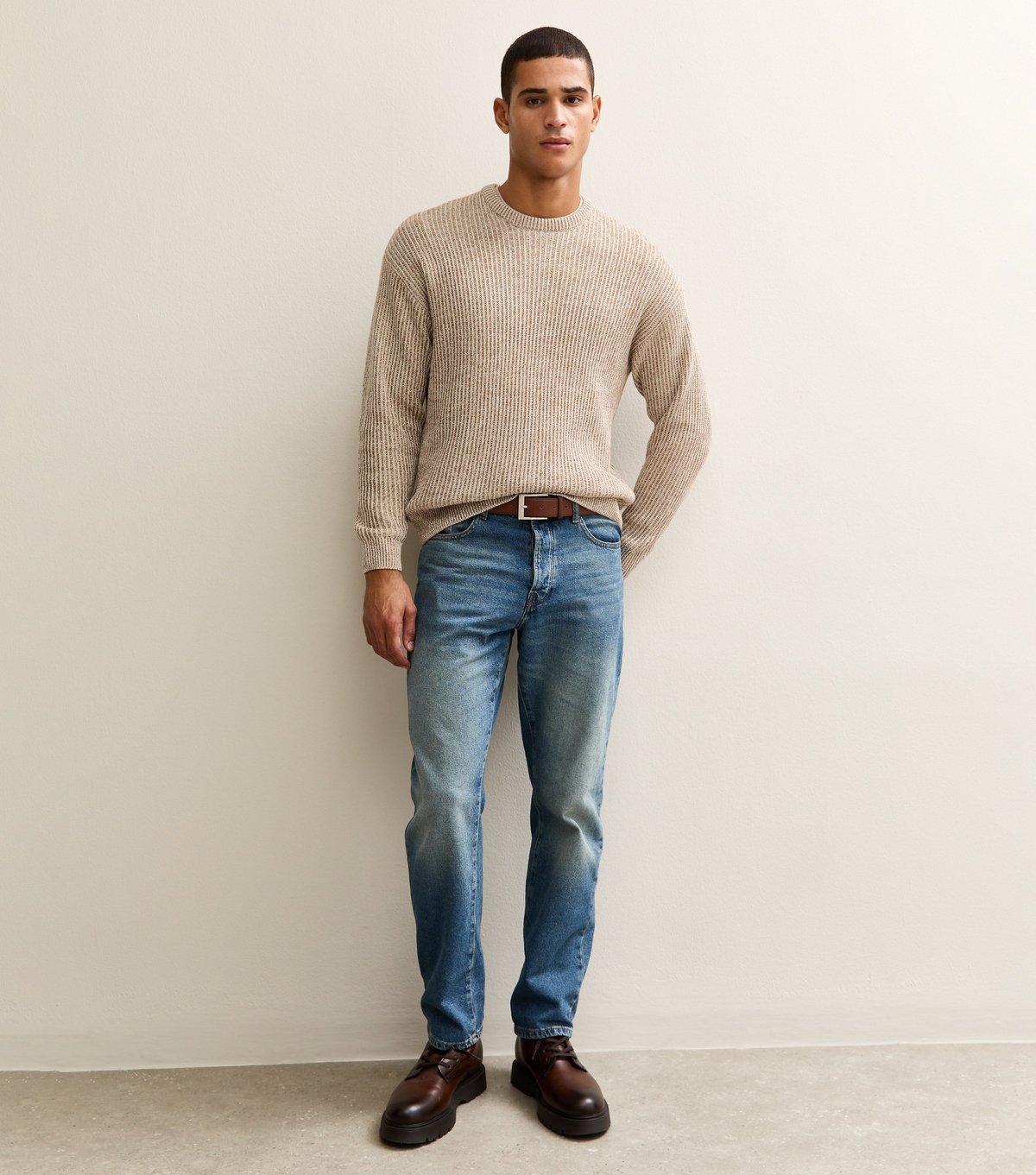 Only and Sons Men's Cream Cable Knit Jumper Only and Sons New Look - 3