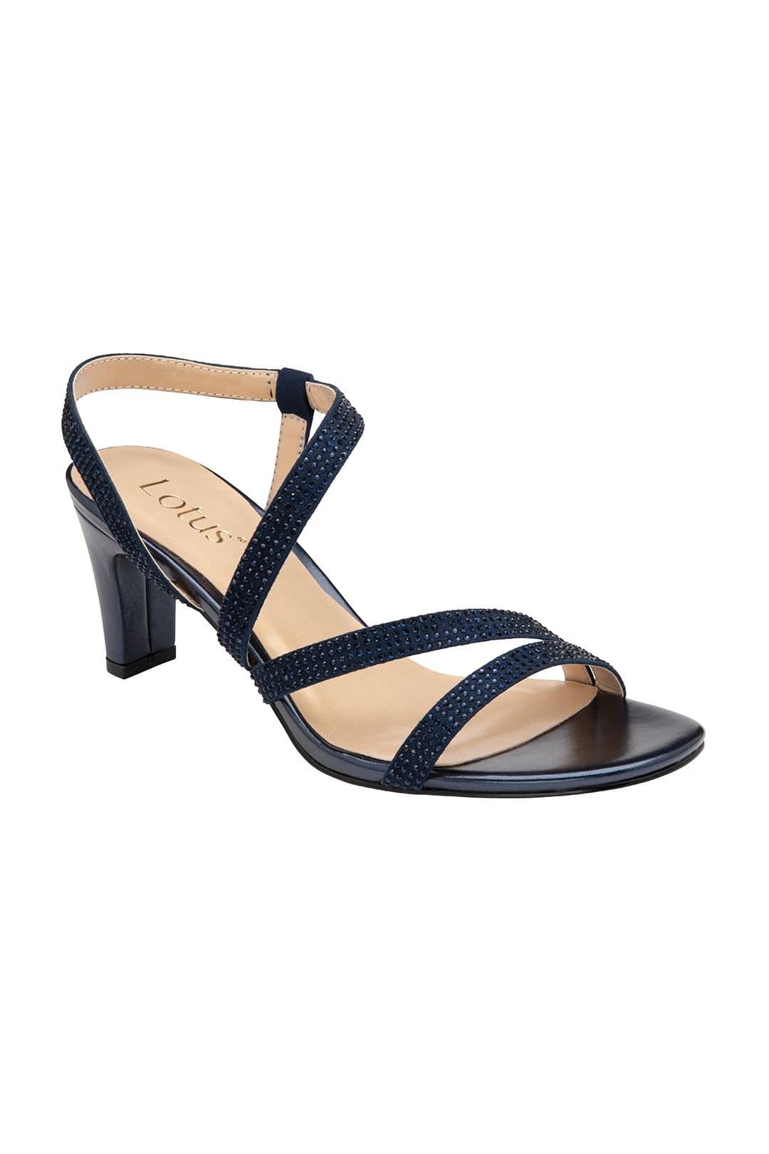 Lotus Lotus Women's Navy Pearl 'Bernadette' Open-Toe Sandals