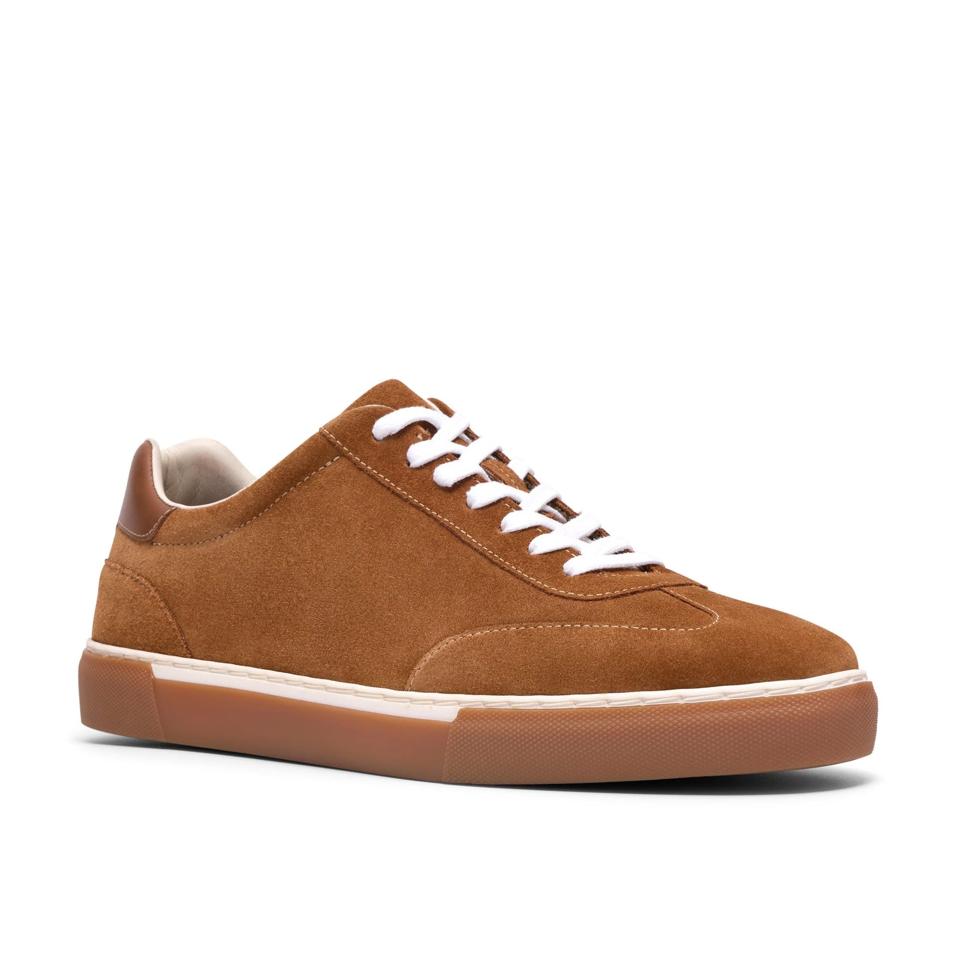 Clarks Clarks Men's Porlock Lace Tan Suede Trainers, Lace Up in Brown - 4