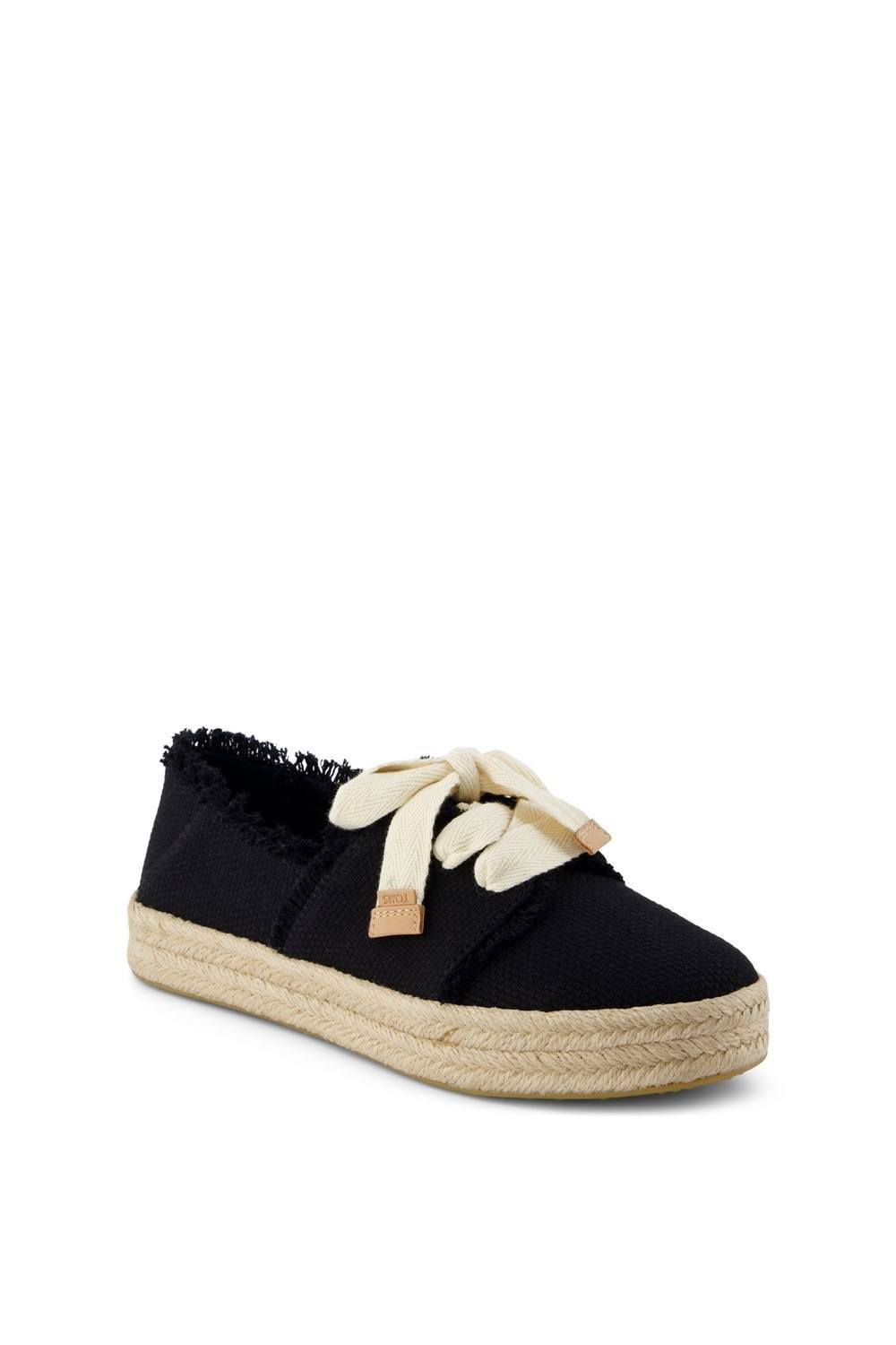 TOMS TOMS Women's Carolina Lace Up Espadrille in Black - 2