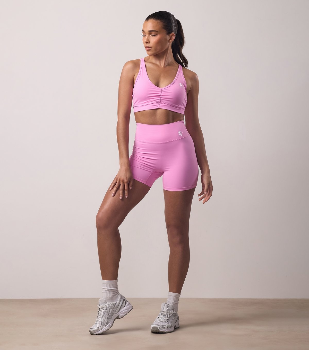 Gym King Women's Pink 365 Ruched Sports Bra Gym King New Look - 2