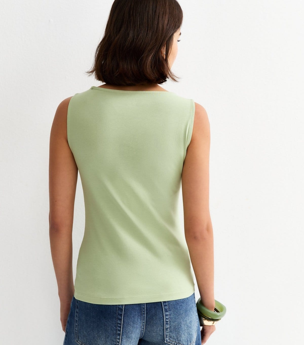 New Look Women's Green Slash Neck Vest Top New Look - 4