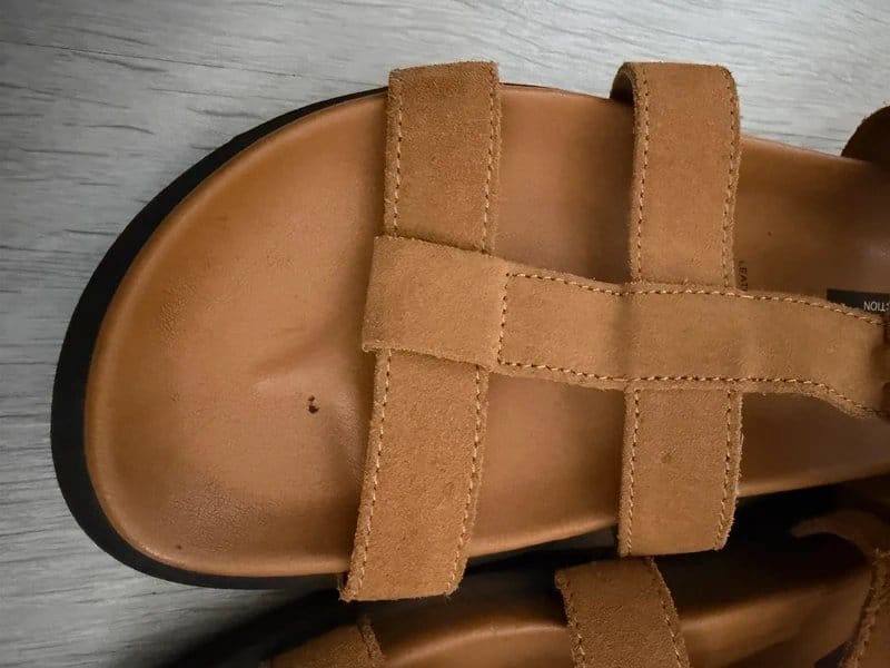 Marks & Spencer M&S Mustard gladiator soft suede sandals. Size 3 - 1