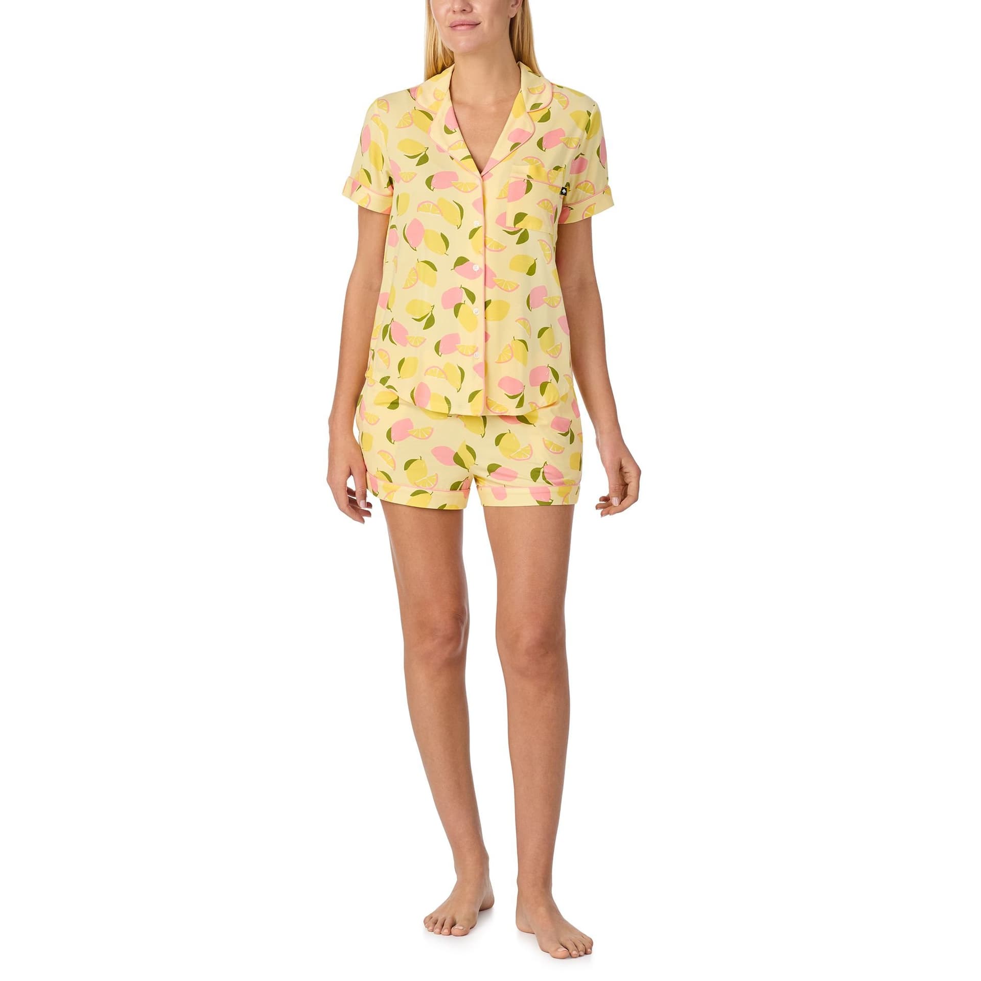 kate spade new york Kate Spade New York Women's KS new york short sleeve pj set in lemon party in Bright Yellow