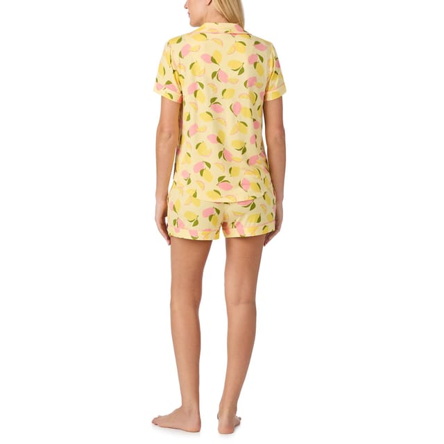 kate spade new york Kate Spade New York Women's KS new york short sleeve pj set in lemon party in Bright Yellow - 2