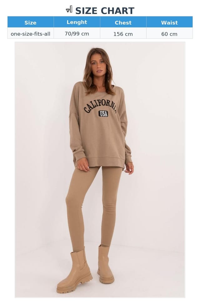 Love Lace Love Lace Women's Casual Sweatshirt & Leggings Set in Beige - 3