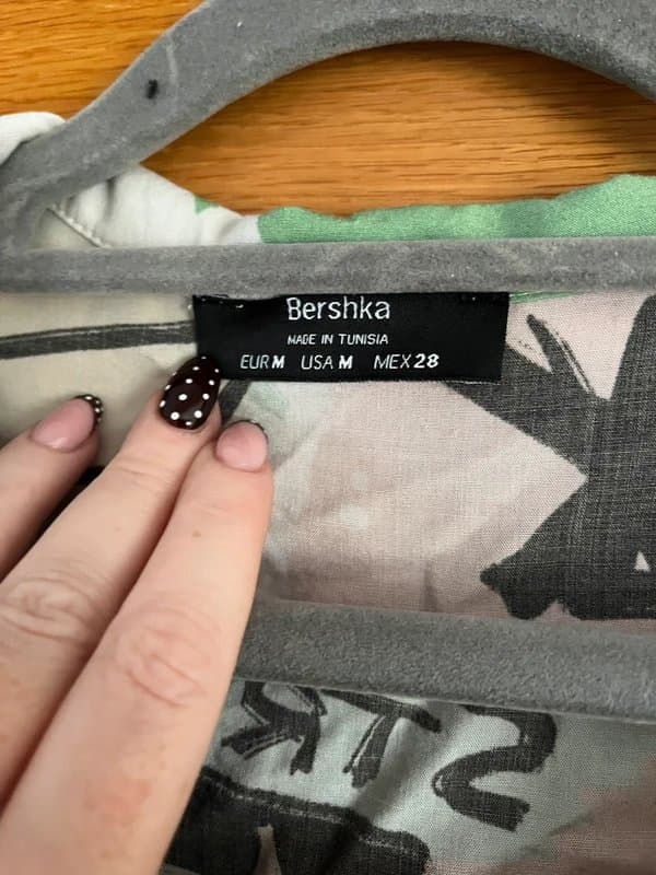 Bershka Vintage look Berksha crop shirt
