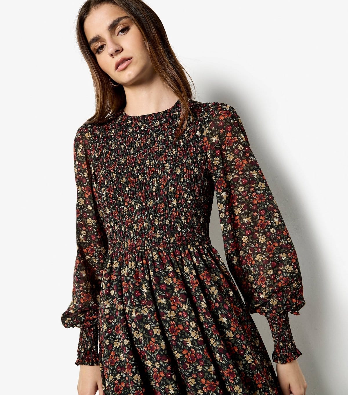 Apricot Women's Black Painterly Ditsy Smock Dress Apricot New Look - 4