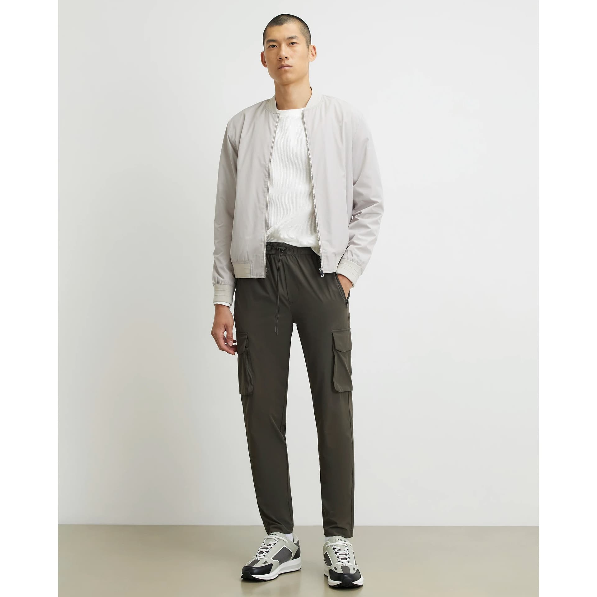 River Island Mens River Island Green Skinny Fit Cargo Trousers