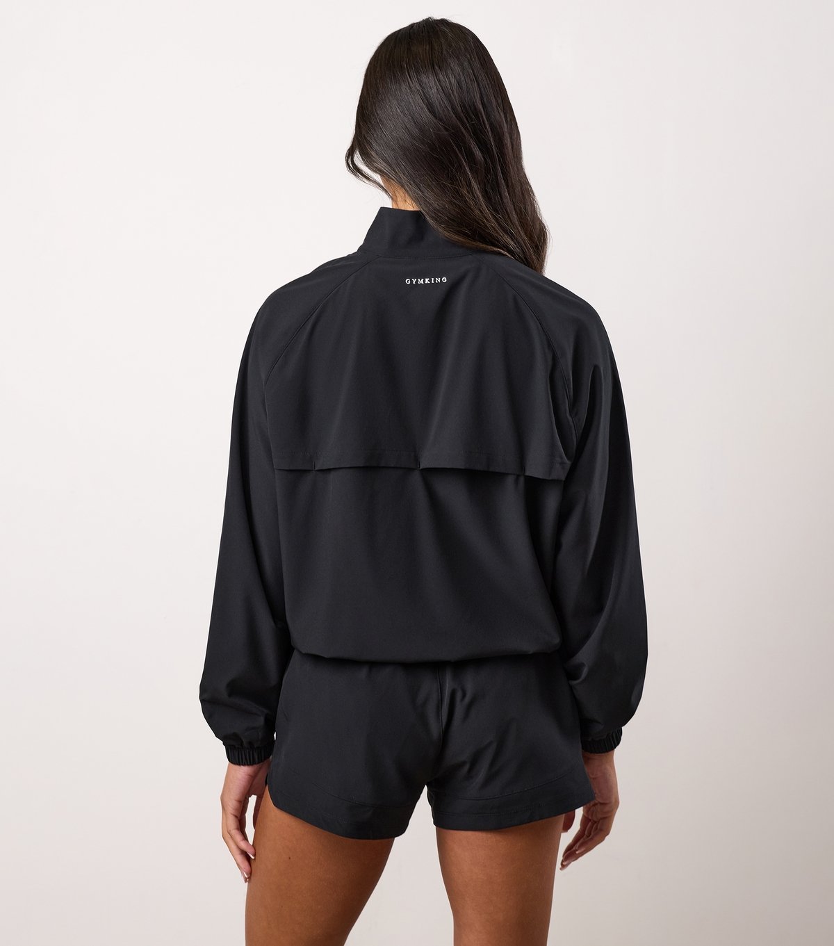 Gym King Women's Black Logo Print Windbreaker Jacket Gym King New Look - 3