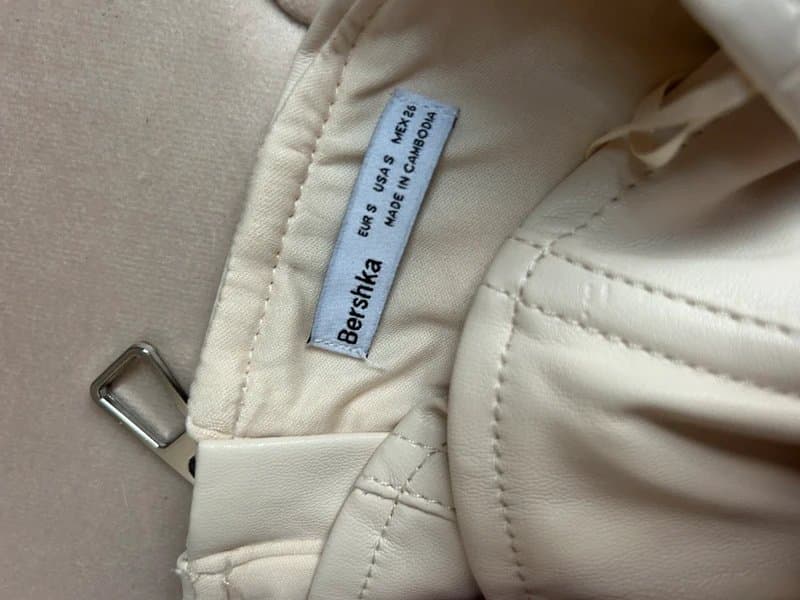 Bershka Bershka Cream Faux Leather Corset