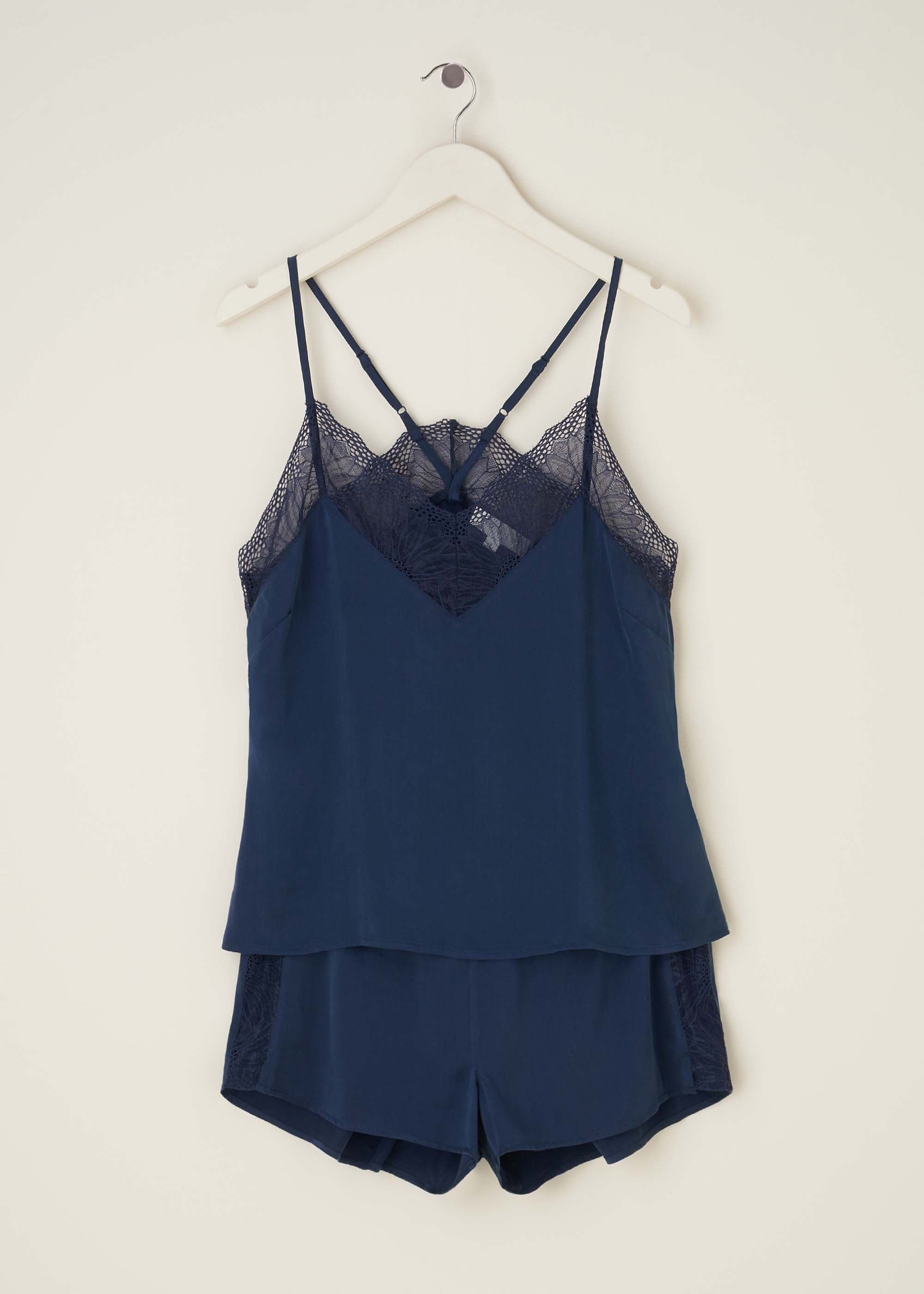 Truly Truly Women's Isabel Silk Cami & Shorts Set in Midnight - 2