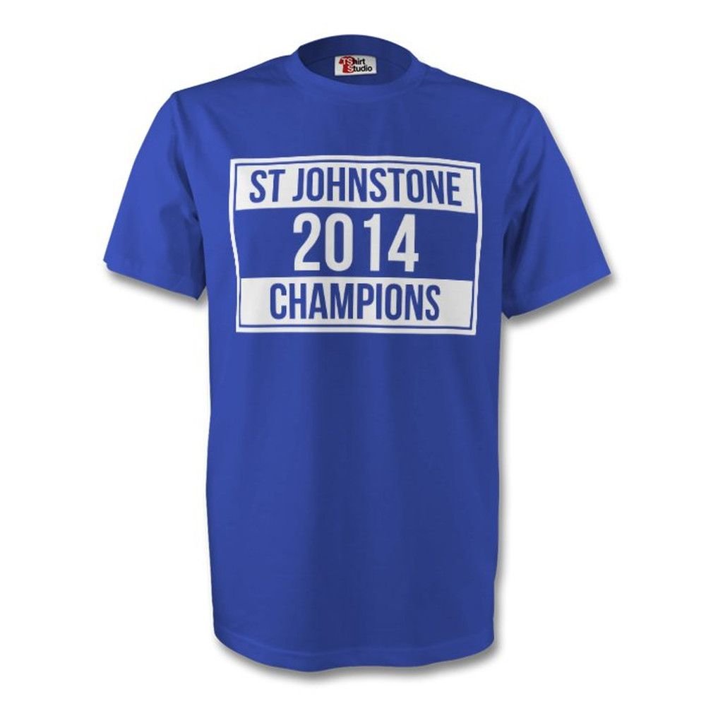 St Johnstone St Johnstone Men's 2014 Champions Tee in Blue - 2