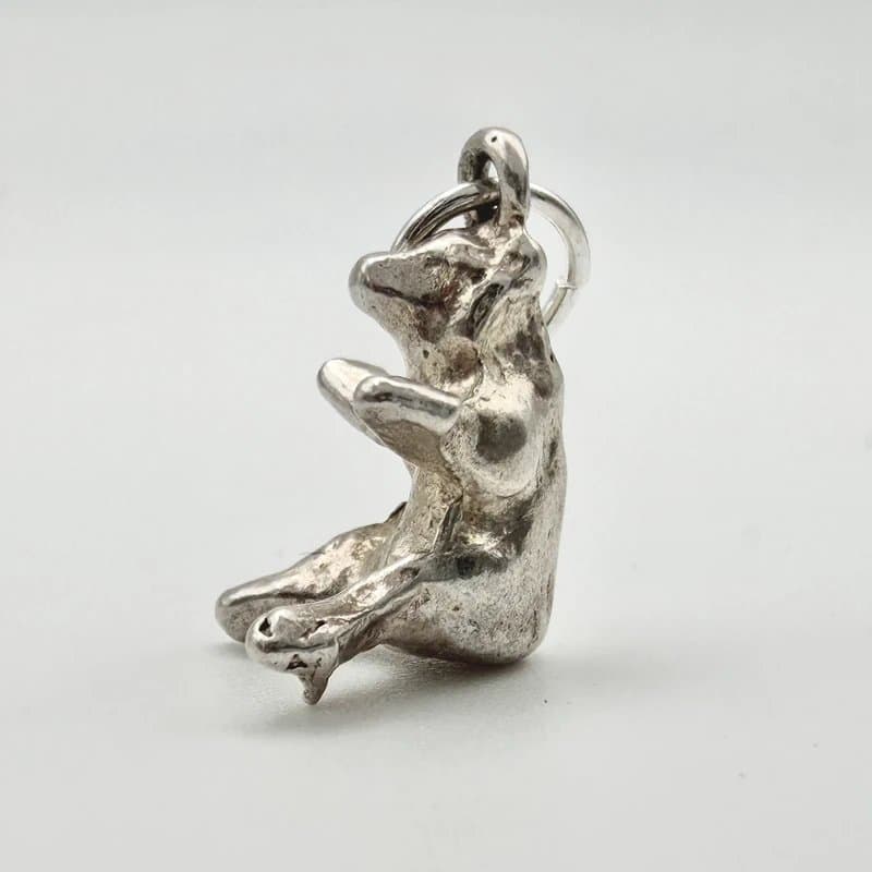 no brand Vintage 925 Sterling Silver Bear Charm Pendant