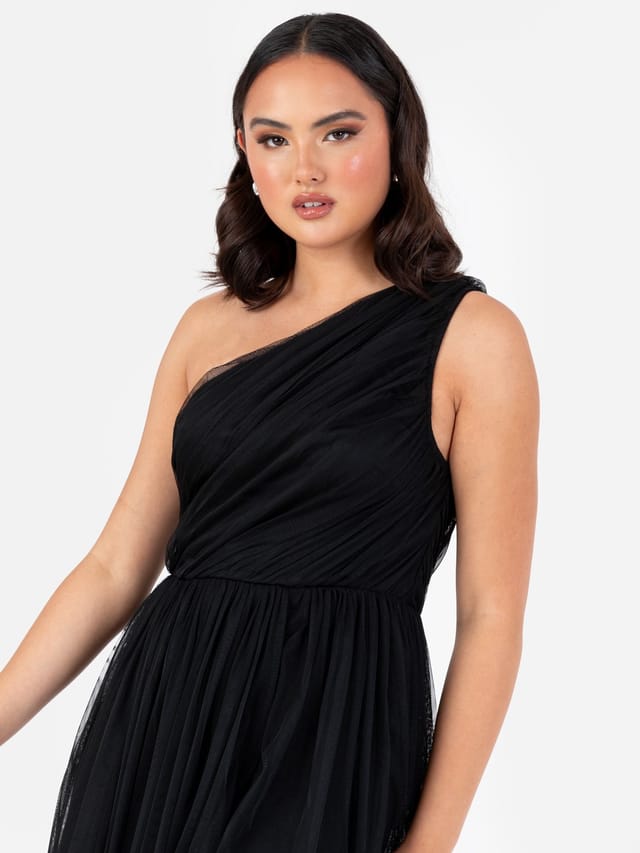 Anaya with Love Anaya with Love Women's One Shoulder Maxi Dress in Black - 2