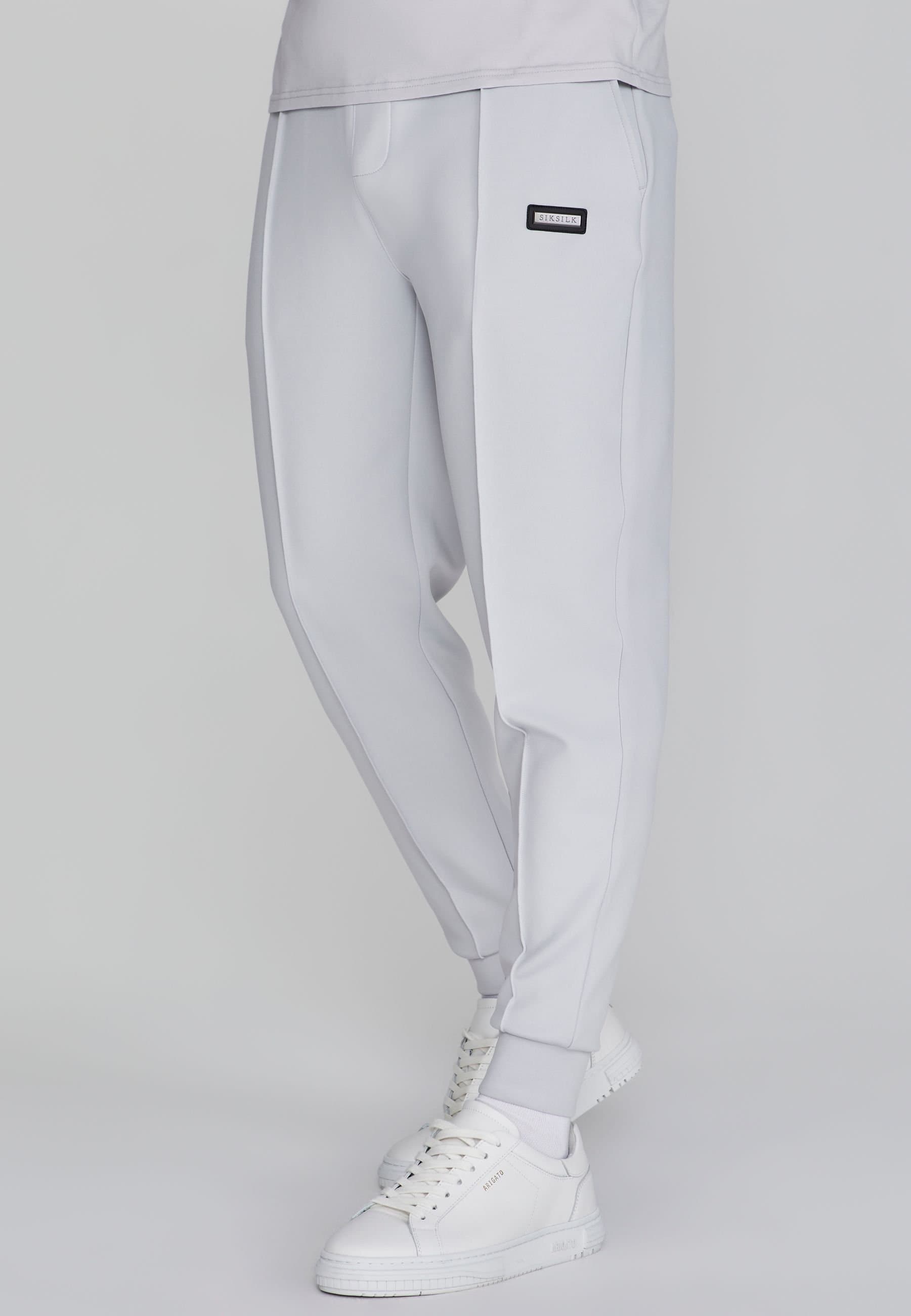 SikSilk SikSilk Men's Smart Joggers in Light Grey