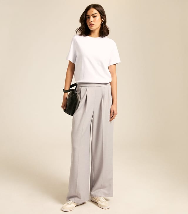 New Look Women's Grey Tailored Wide Leg Trousers New Look - 2