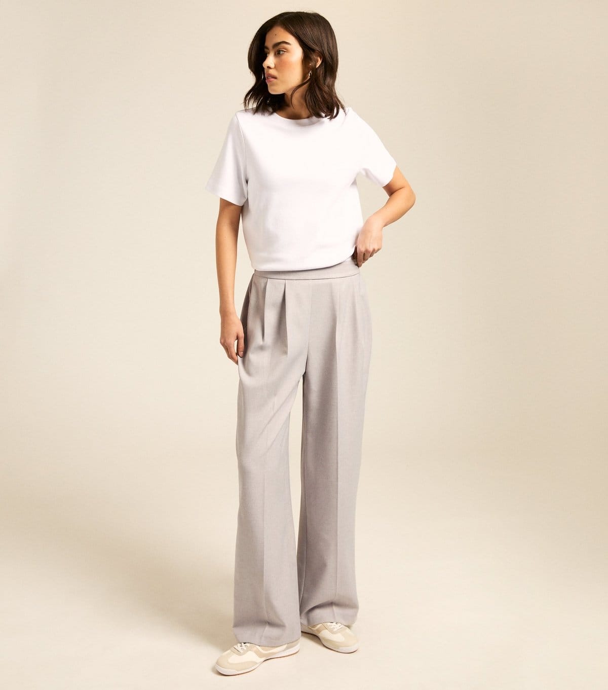 New Look Women's Grey Tailored Wide Leg Trousers New Look - 4
