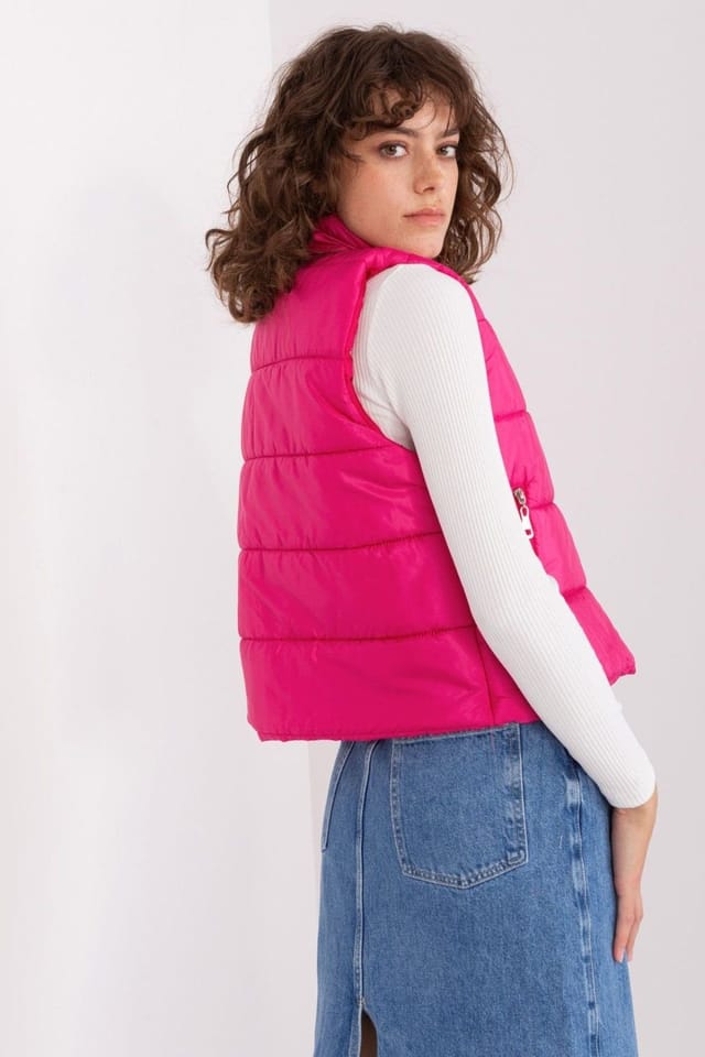 Love Lace Love Lace Women's Smooth Synthetic Padded Down Vest for Winter in Pink - 3