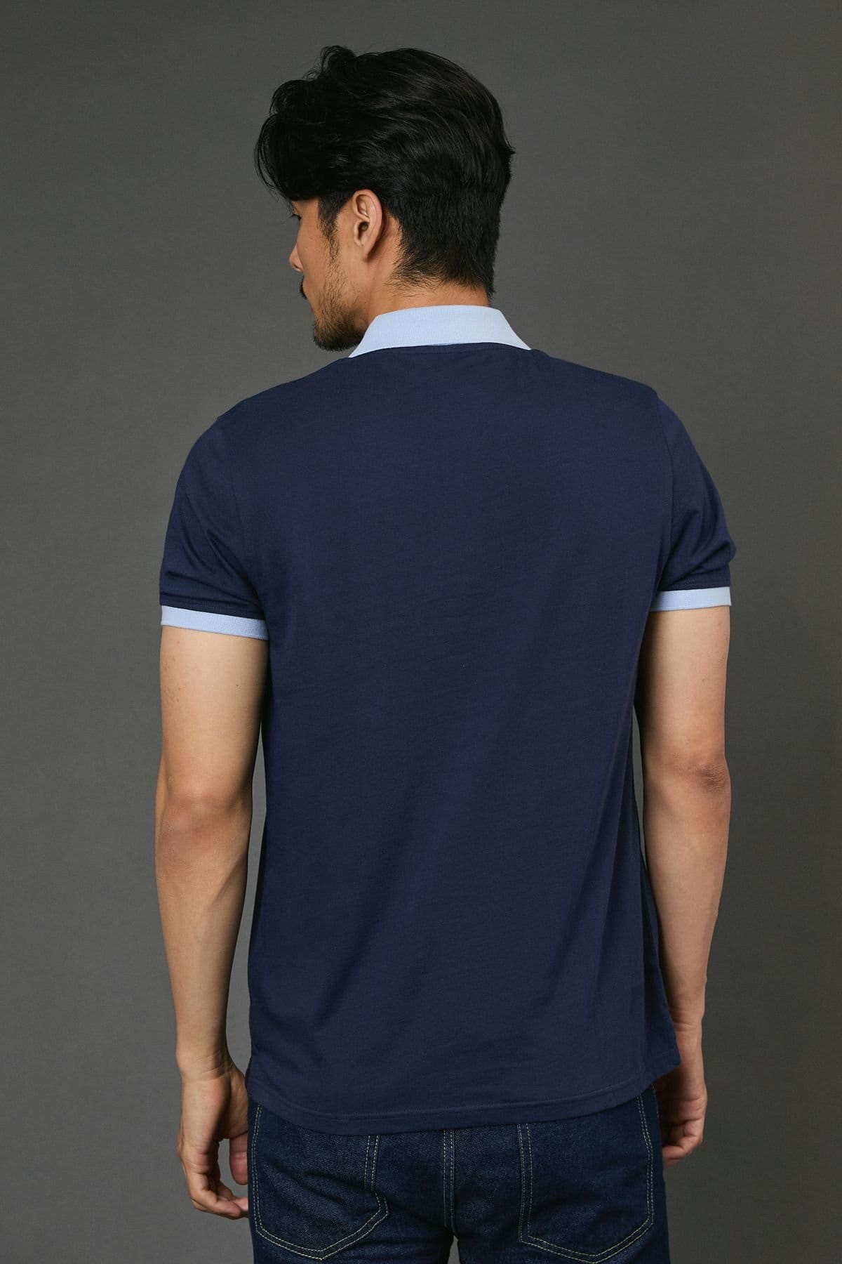 Maine Maine Men's Navy Placement Stripe Polo Shirt - 4