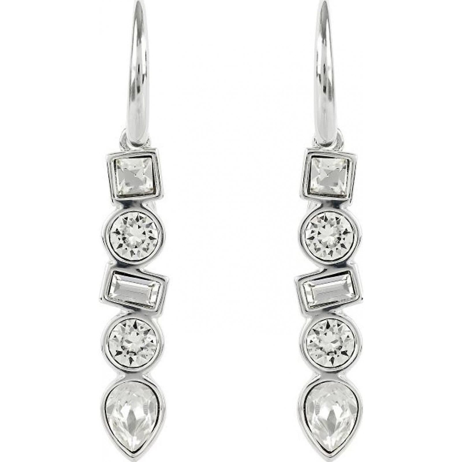 Adore Adore Silver Crystal Drop Earrings