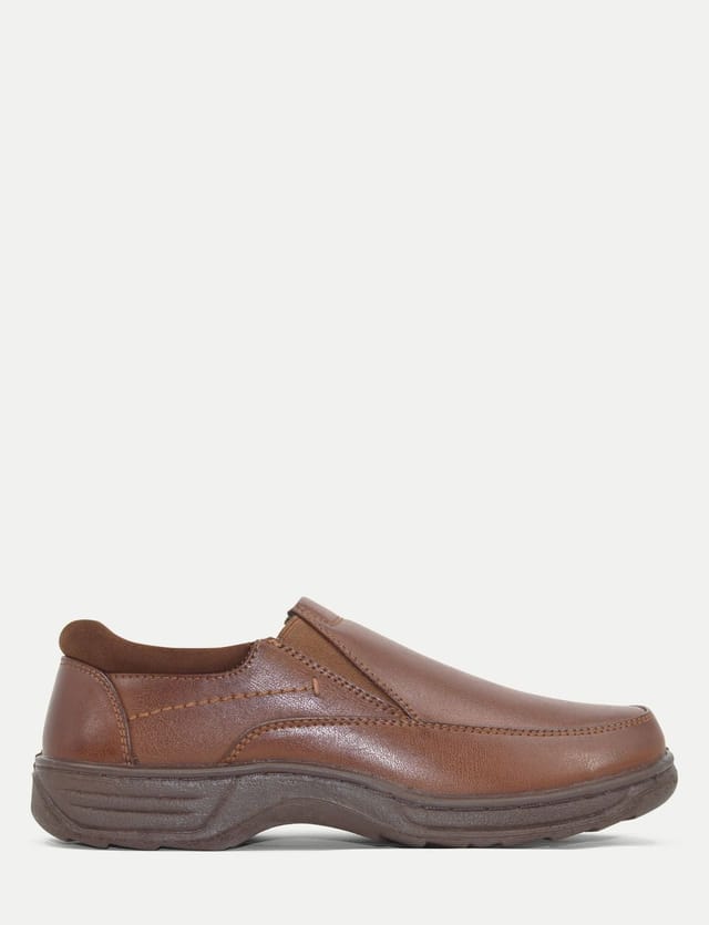 Cushion Walk Cushion Walk Men's Wide Fit Shoes Slip On Style with Gel Pad Technology in Brown - 2