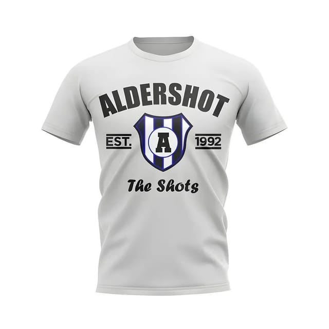 Aldershot Aldershot Men's Mens Established Football T-Shirt in White - 2