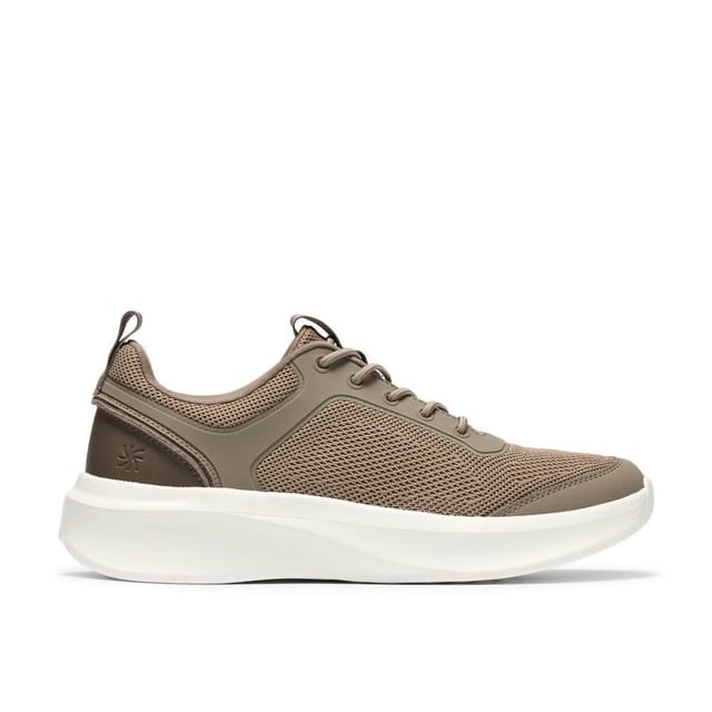 Clarks Clarks Men's Solevana Sport Taupe Trainers, Lace Up in Brown - 2