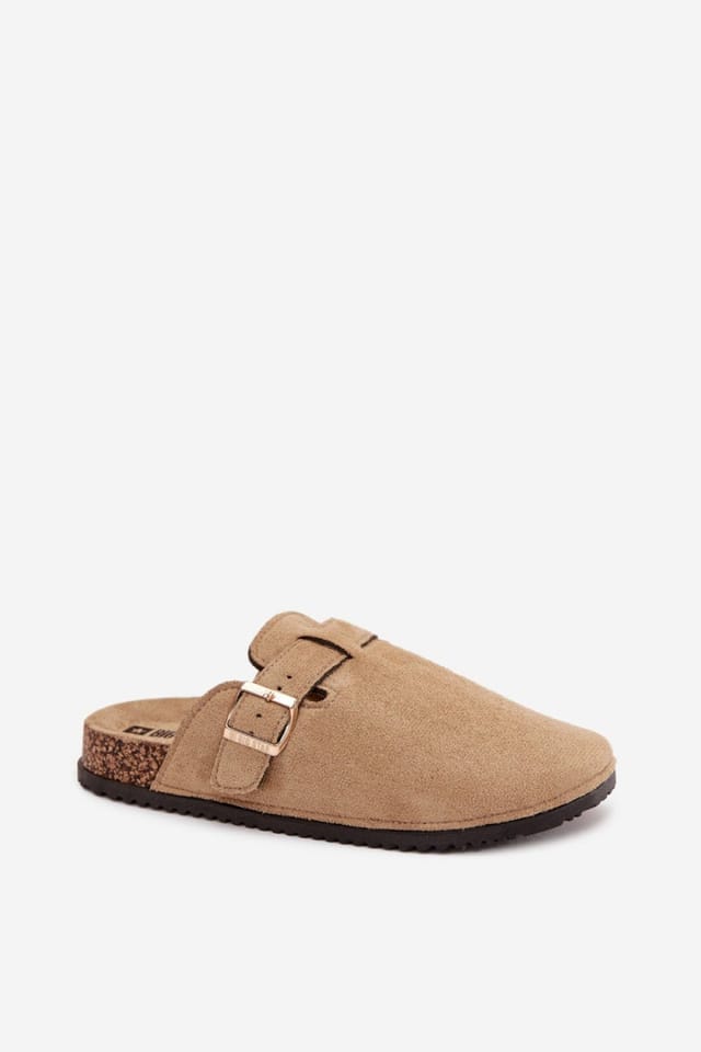 Love Lace Love Lace Women's Cork Sole Suede Toe Strap Sandals with Adjustable Buckle in Beige - 2