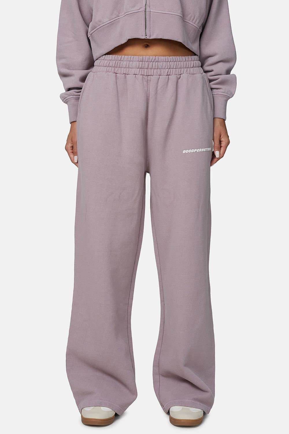GOOD FOR NOTHING Good For Nothing Women's Vintage Washed Wide Leg Joggers in Mauve