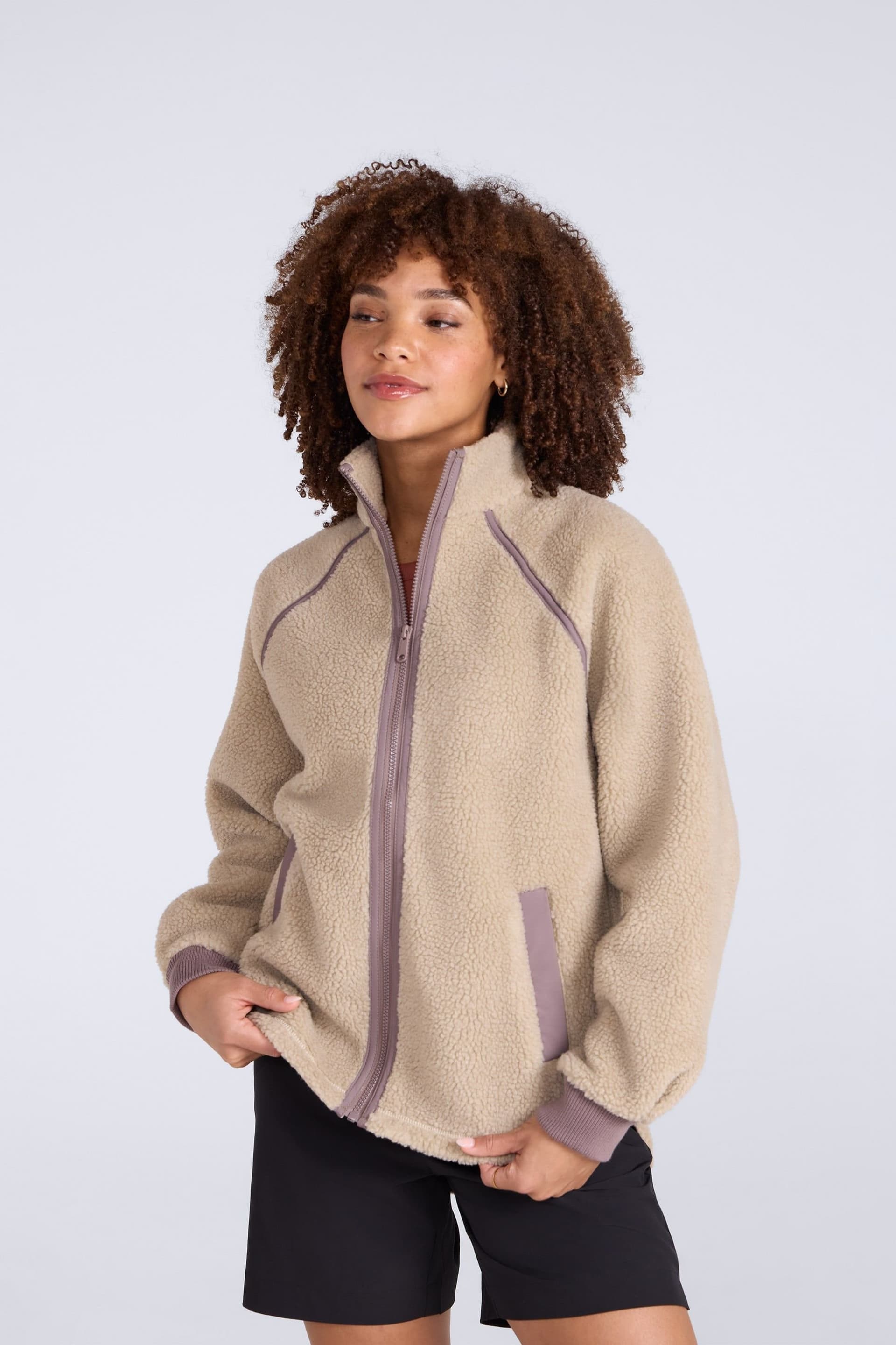 Animal Animal Women's 'Bonnie' Soft Borg Contrast Trim Warm Casual Full